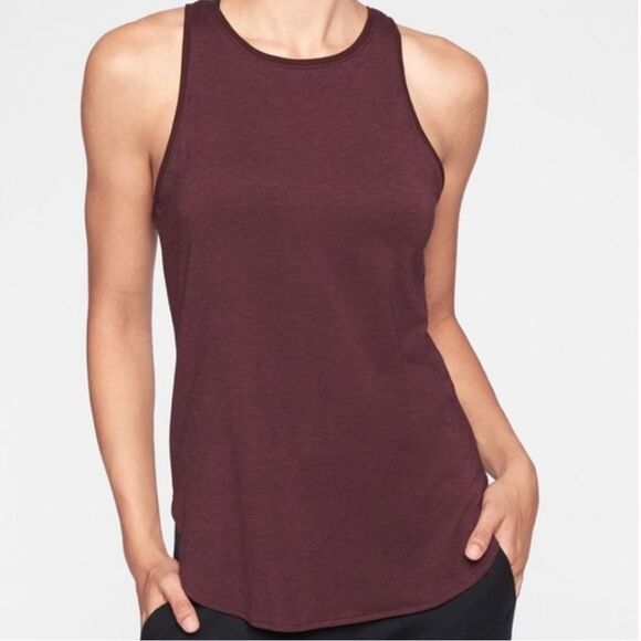 ATHLETA Essence Semi Fit Tank Top burgundy size Small - Picture 2 of 8